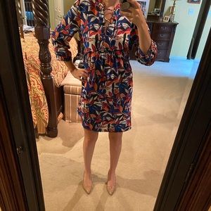 J. Crew Long Sleeve, Multi-Color Floral Dress
